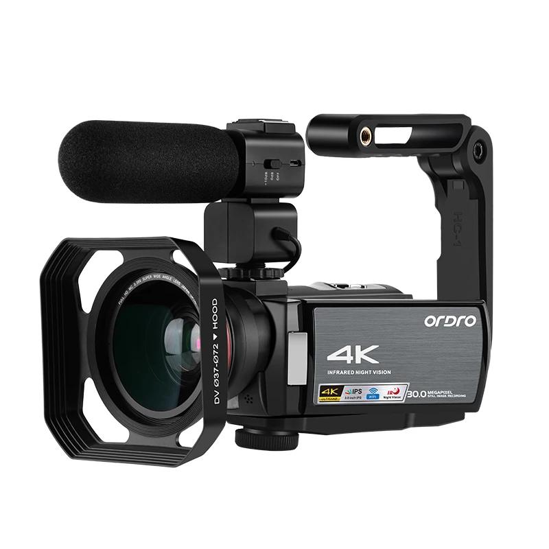 Ʃ ʺڿ 4K  ī޶ IR Ʈ  ķڴ, Ǯ HD Ordro AE8  ̷α ī޶ Filmadora